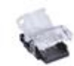 Picture of Connector IP20 Power,Hippo-M 5050 10mm, 2 pin, Strip to Wire.
